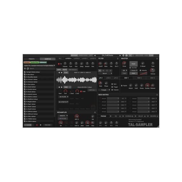 TAL Software Sampler 復古取樣器 Plugin (下載版) - 音源軟體 Plugin 