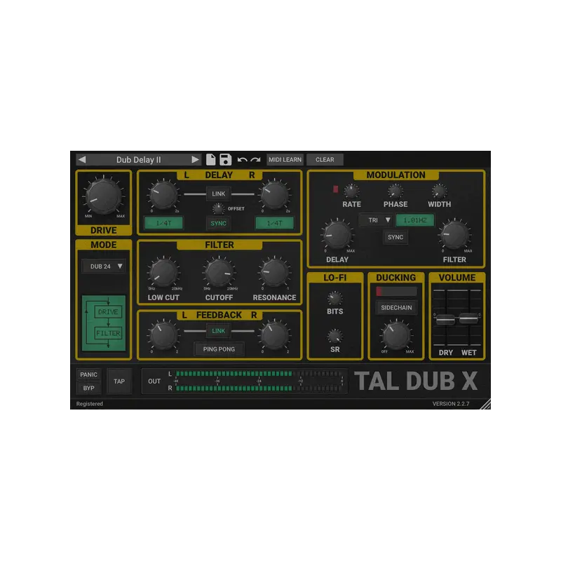 TAL Software Dub-X Delay 效果器 Plugin (下載版) - 主圖