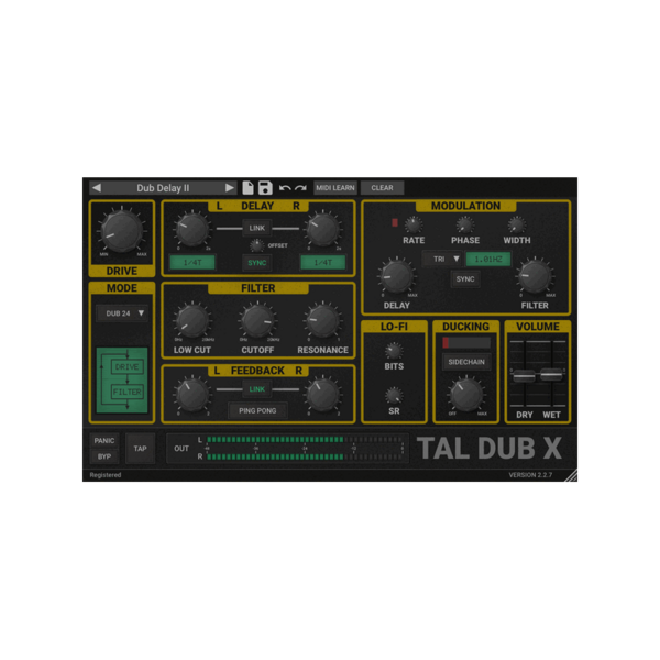 TAL Software Dub-X Delay 效果器 Plugin (下載版) - 效果器軟體 Plugin