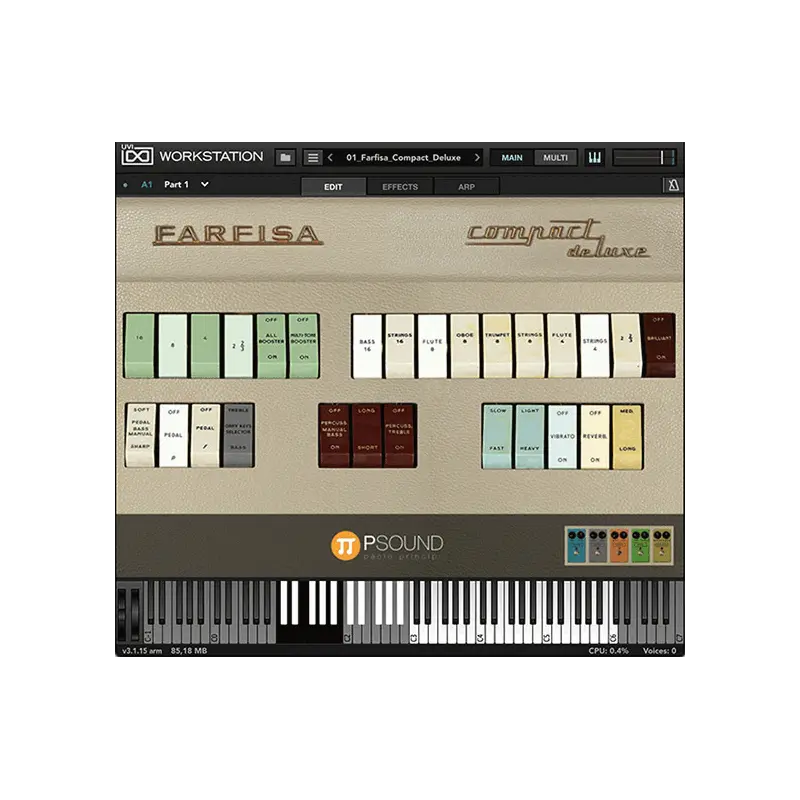 PSound Farfisa Compact Deluxe 復古電風琴音源 Plugin (下載版) - 主圖