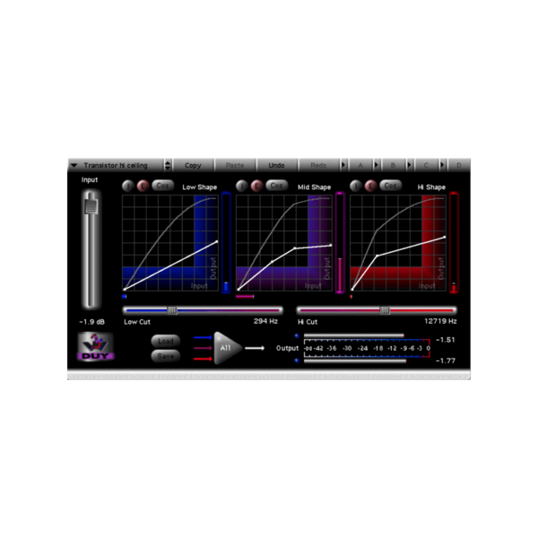 DUY Audio Shape 三頻段波形塑形增強 Plugin (下載版) - 效果器軟體 Plugin