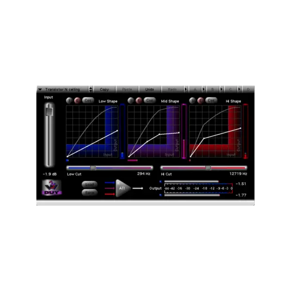 DUY Audio Shape 三頻段波形塑形增強 Plugin (下載版) - 效果器軟體 Plugin
