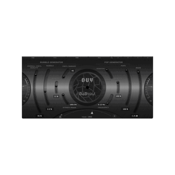 DUY Audio DaD Vinyl 黑膠與蟲膠唱片模擬 Plugin (下載版) - 效果器軟體 Plugin