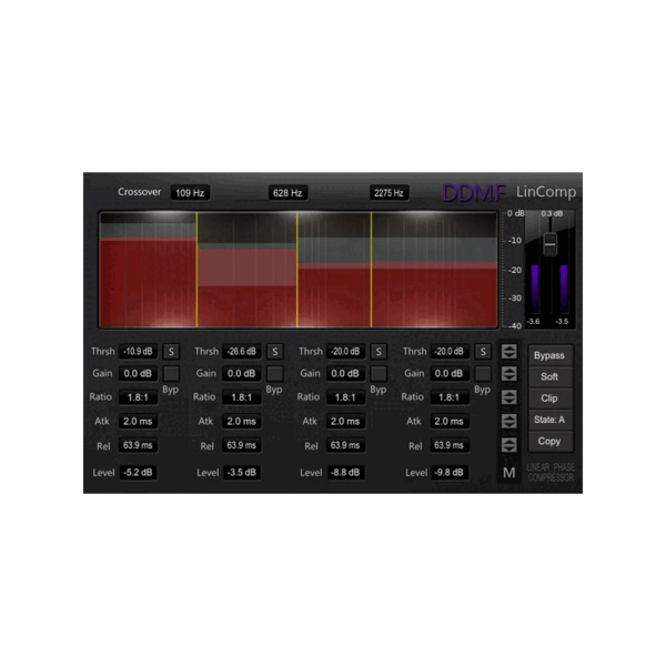 DDMF LinComp 線性相位多頻段 Compressor Plugin (下載版) - 效果器軟體 Plugin