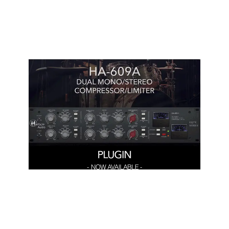 Heritage Audio HA-609A 立體聲 Compressor / Limiter 效果器 Plugin (下載版) - 主圖