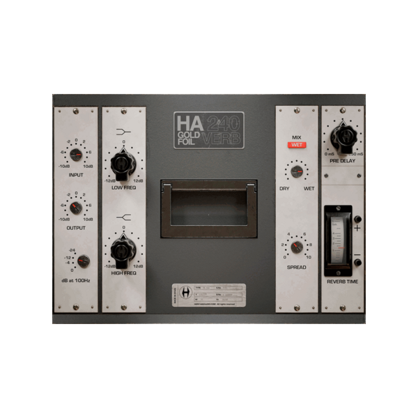 Heritage Audio HA 240 Gold Foil Verb 金箔 Reverb 效果器 Plugin (下載版) - 效果器軟體 Plugin