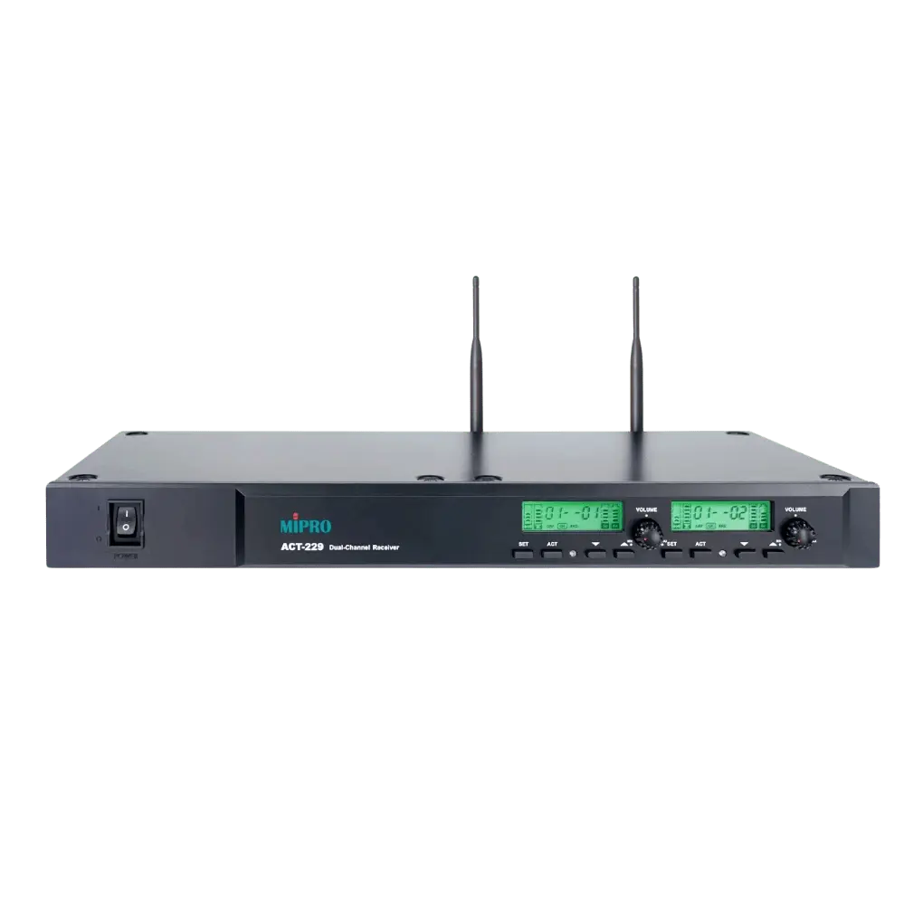 MIPRO ACT-229 UHF 類比雙頻道接收機 29H 無線麥克風系統 - 主圖