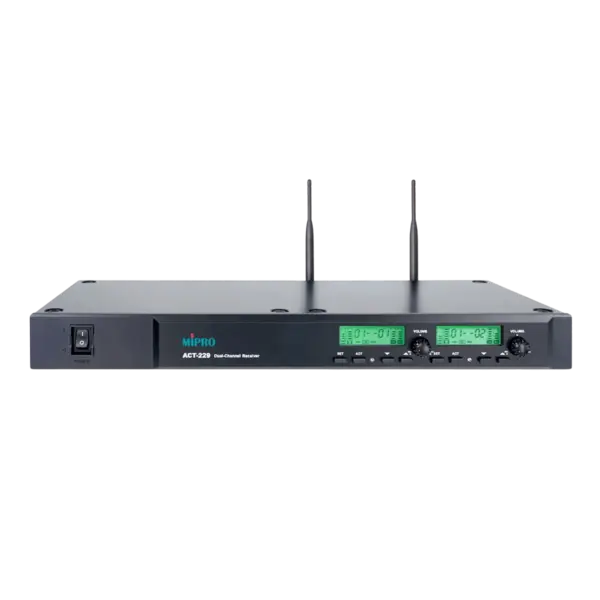 MIPRO ACT-229 UHF 類比雙頻道接收機 29H 無線麥克風系統 - 產品圖片 1