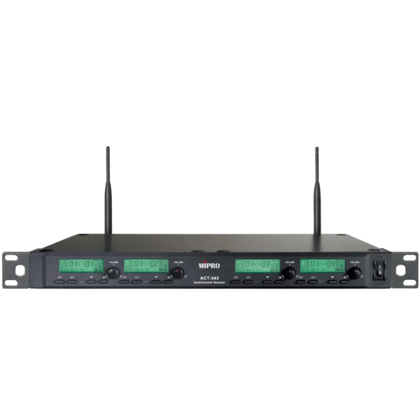 MIPRO ACT-343 UHF 類比四頻道接收機 32H*4 無線麥克風系統 - 無線麥克風系統