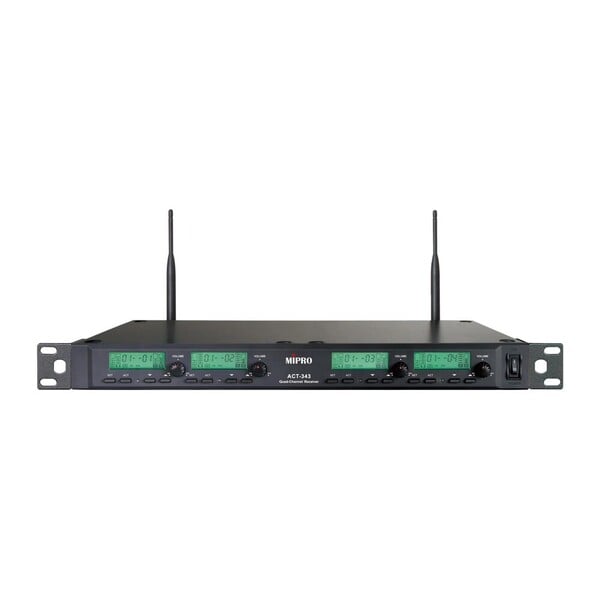 MIPRO ACT-343 UHF 類比四頻道接收機 32H*4 無線麥克風系統 - 無線麥克風系統
