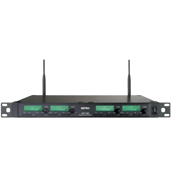 MIPRO ACT-343 UHF 類比四頻道接收機 32H*4 無線麥克風系統 - 產品圖片 1