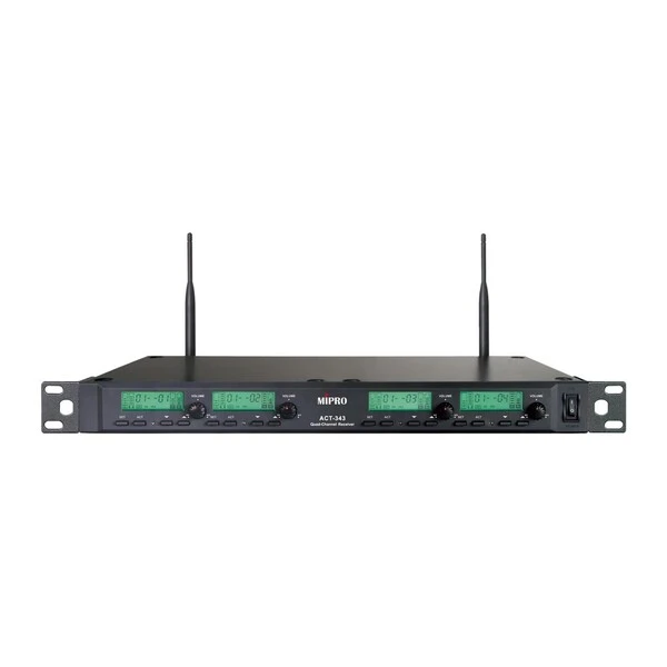 MIPRO ACT-343 UHF 類比四頻道接收機 32H*4 無線麥克風系統