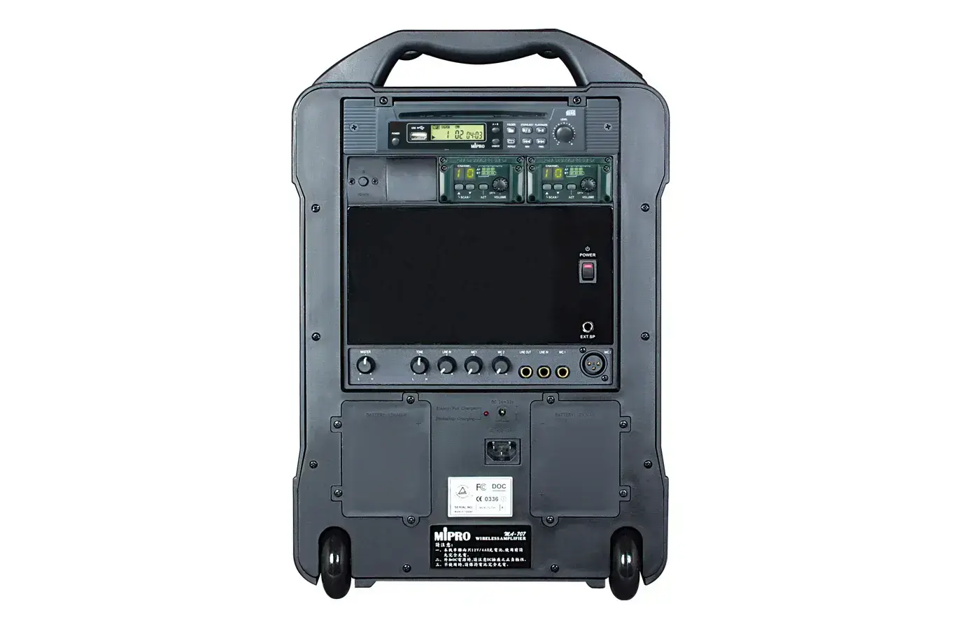 MIPRO MA-707/ACT-240H×2 經典型雙頻道手提無線擴音機 - 主圖