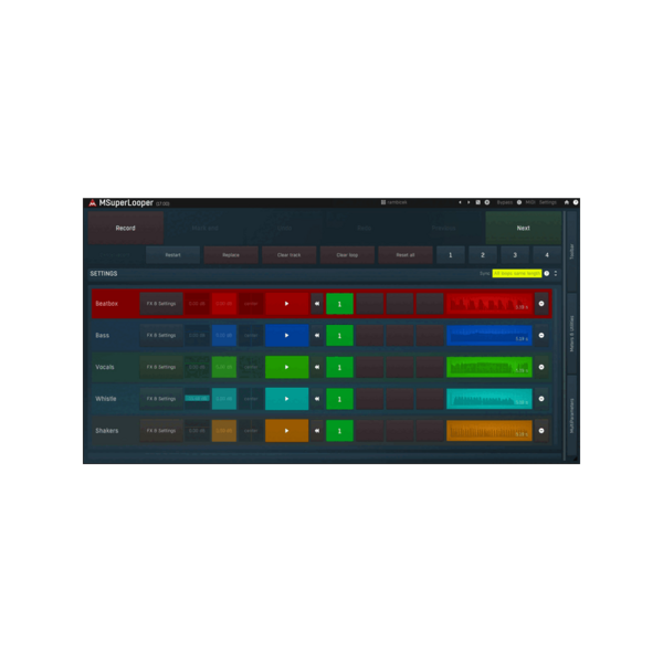 MeldaProduction MSuperLooper 多軌現場 Looper 效果器 Plugin (下載版) - 效果器軟體 Plugin