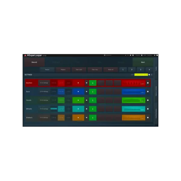 MeldaProduction MSuperLooper 多軌現場 Looper 效果器 Plugin (下載版) - 產品圖片 1