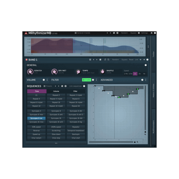 MeldaProduction MRhythmizerMB 多頻段節奏切割／時間操控效果器 Plugin (下載版) - 效果器軟體 Plugin