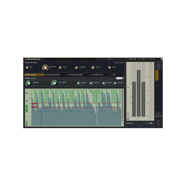 MeldaProduction MDrumCleaner 鼓組串音（Bleed）清除 Plugin (下載版) - 效果器軟體 Plugin