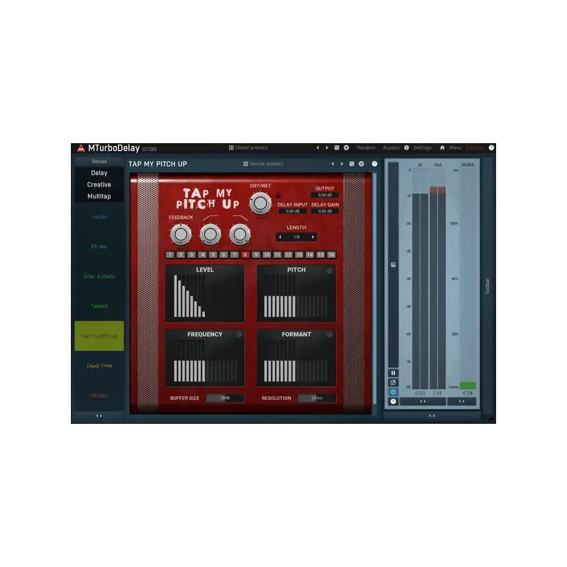MeldaProduction MTurboDelay 41 種演算法 Delay 效果器 Plugin (下載版) - 主圖
