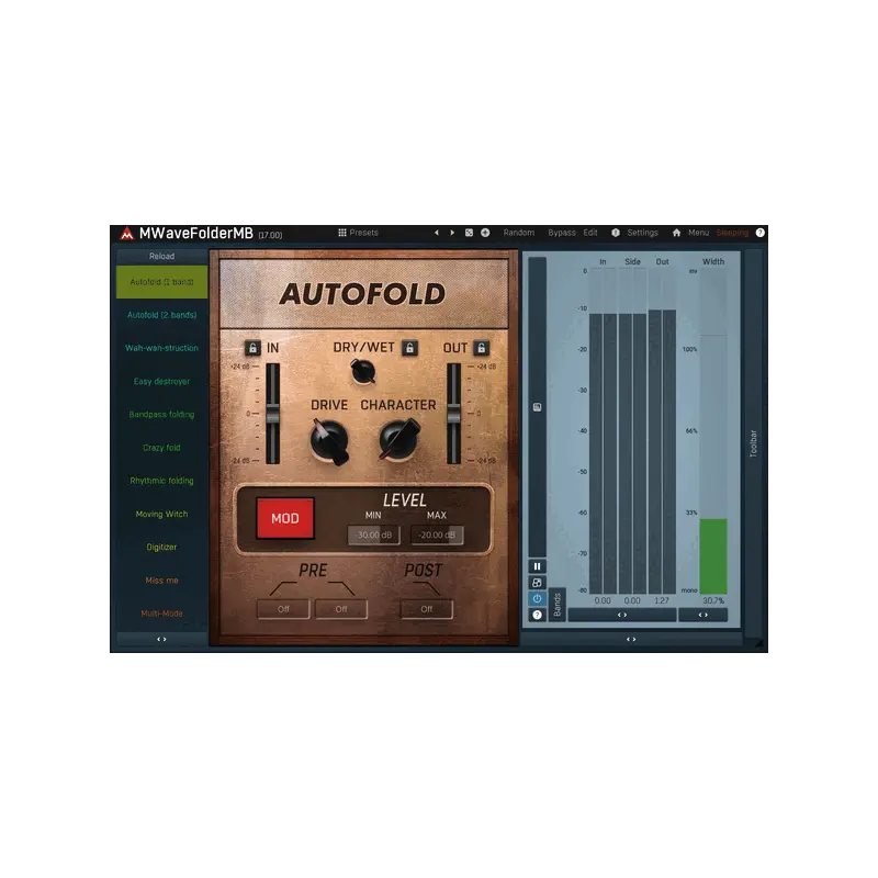 MeldaProduction MWaveFolderMB 多頻段 Wavefolder 失真效果器 Plugin (下載版) - 主圖