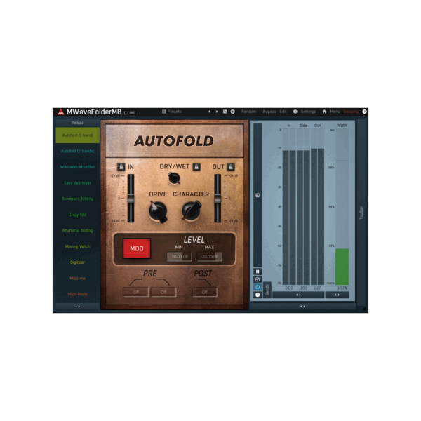 MeldaProduction MWaveFolderMB 多頻段 Wavefolder 失真效果器 Plugin (下載版) - 效果器軟體 Plugin