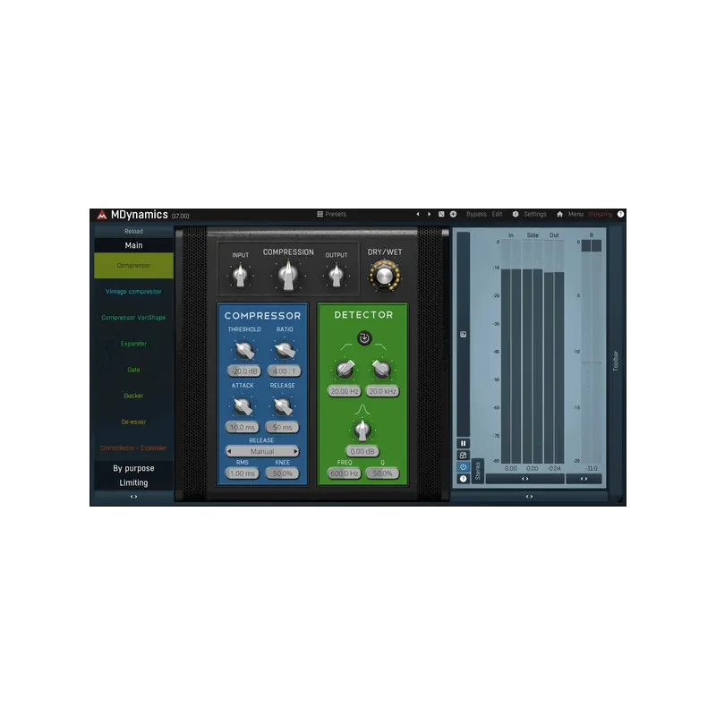 MeldaProduction MDynamics 單頻段 Compressor／Expander／Gate 動態效果器 Plugin (下載版) - 主圖