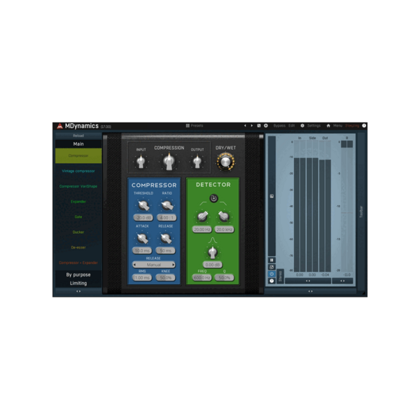 MeldaProduction MDynamics 單頻段 Compressor／Expander／Gate 動態效果器 Plugin (下載版) - 效果器軟體 Plugin