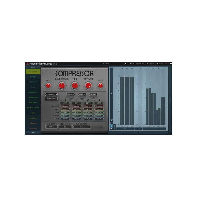 MeldaProduction MDynamicsMB 六頻段 Compressor／Expander／Gate 動態效果器 Plugin (下載版) - 主圖