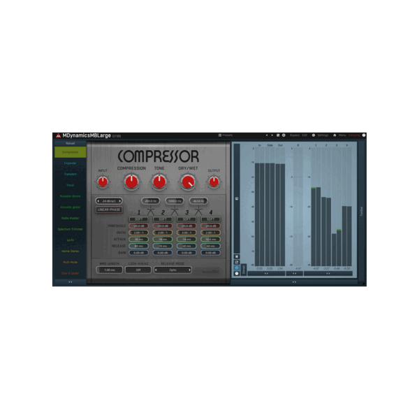 MeldaProduction MDynamicsMB 六頻段 Compressor／Expander／Gate 動態效果器 Plugin (下載版) - 效果器軟體 Plugin