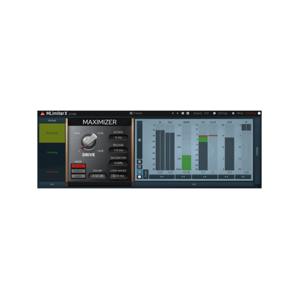 MeldaProduction MLimiterX 單頻段 Brickwall Limiter 效果器 Plugin (下載版) - 效果器軟體 Plugin