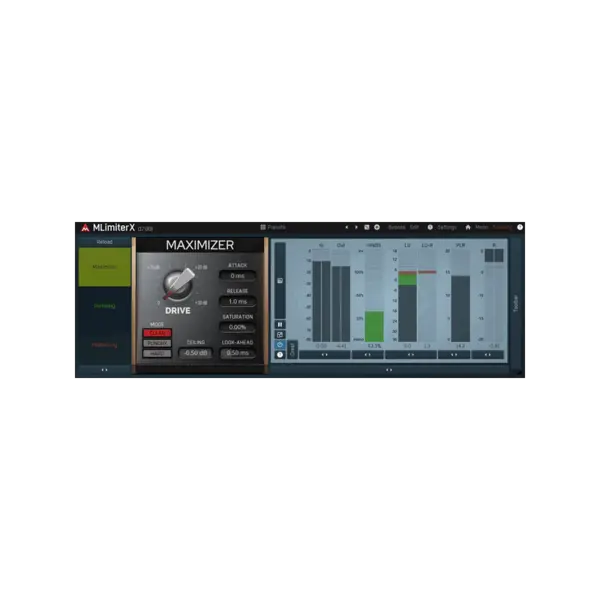 MeldaProduction MLimiterX 單頻段 Brickwall Limiter 效果器 Plugin (下載版) - 產品圖片 1