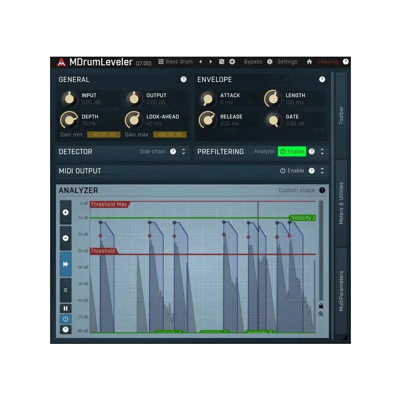 MeldaProduction MDrumLeveler 鼓擊音量平衡效果器 Plugin (下載版) - 主圖