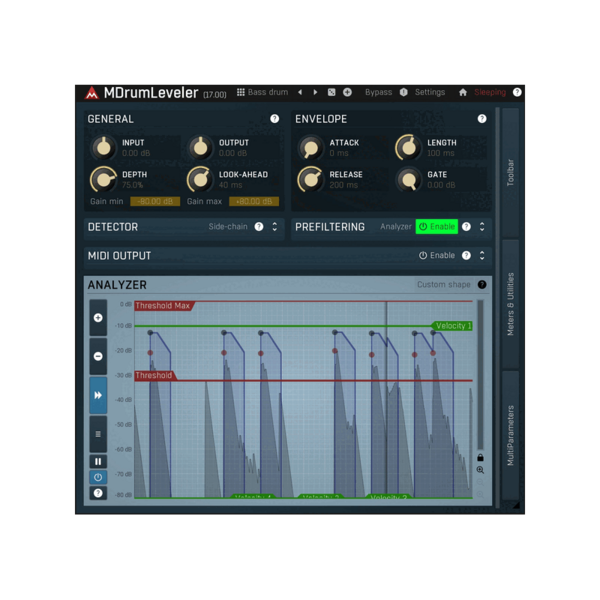 MeldaProduction MDrumLeveler 鼓擊音量平衡效果器 Plugin (下載版) - 效果器軟體 Plugin