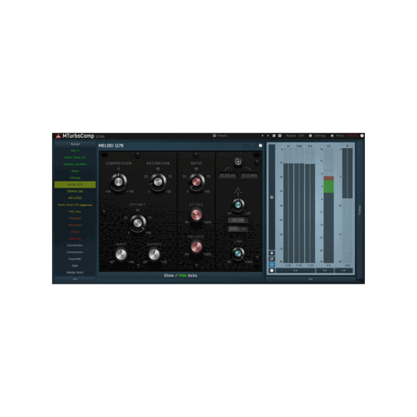 MeldaProduction MTurboComp 多款 Vintage Compressor 效果器 Plugin (下載版) - 效果器軟體 Plugin