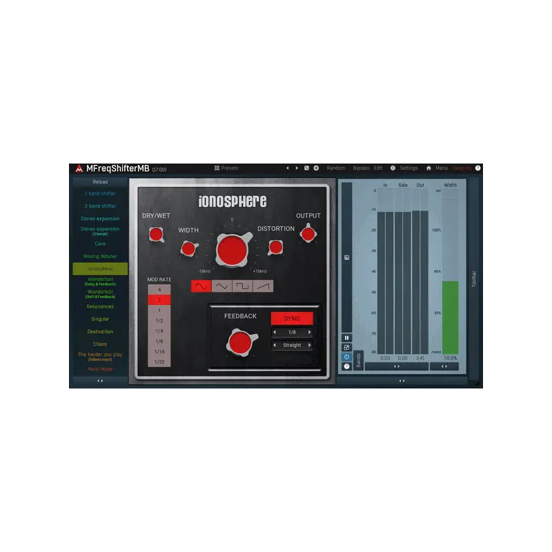 MeldaProduction MFreqShifterMB 多頻段 Frequency Shifter 效果器 Plugin (下載版) - 主圖