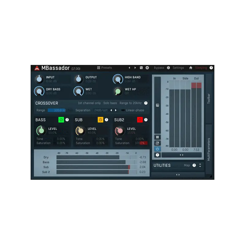 MeldaProduction MBassador 低頻強化與 Sub-bass 產生效果器 Plugin (下載版) - 主圖