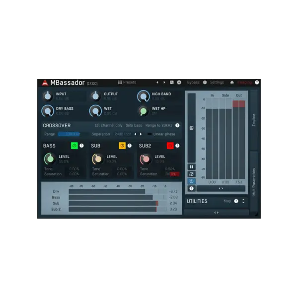 MeldaProduction MBassador 低頻強化與 Sub-bass 產生效果器 Plugin (下載版) - 產品圖片 1