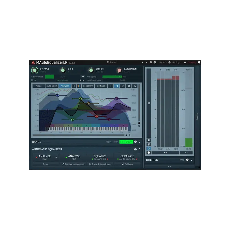 MeldaProduction MAutoEqualizer 自動等化線性相位 EQ 效果器 Plugin (下載版) - 主圖