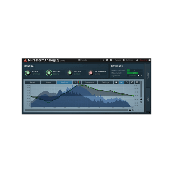 MeldaProduction MFreeformAnalogEq 手繪曲線類比式 EQ 效果器 Plugin (下載版) - 效果器軟體 Plugin