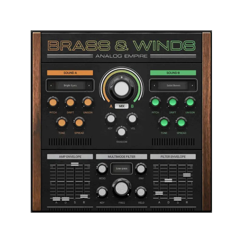 MeldaProduction Analog Empire: Brass & Winds 類比合成器銅管／管樂音色庫音源 Plugin (下載版) - 主圖