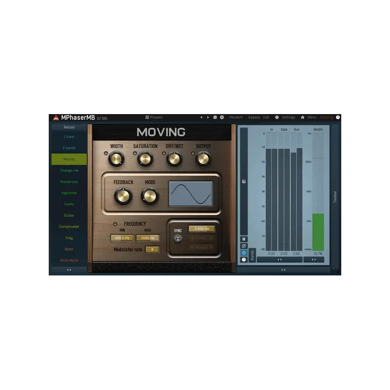 MeldaProduction MPhaserMB 多頻段 Phaser 效果器 Plugin (下載版) - 主圖