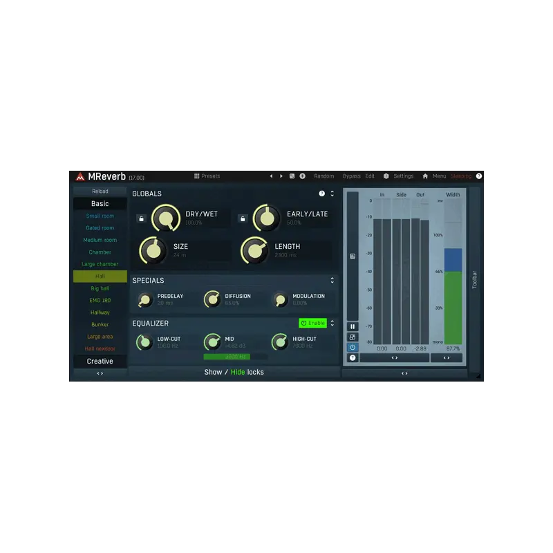 MeldaProduction MReverb 空間定位演算法 Reverb 效果器 Plugin (下載版) - 主圖