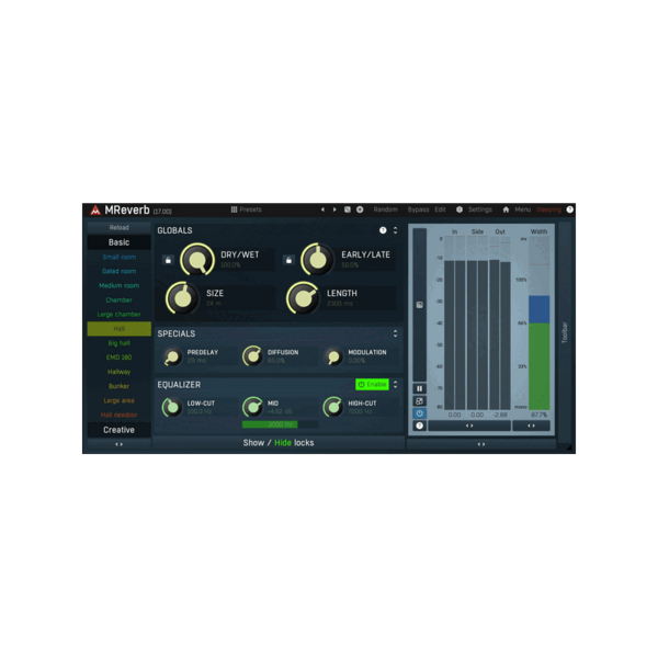 MeldaProduction MReverb 空間定位演算法 Reverb 效果器 Plugin (下載版) - 效果器軟體 Plugin
