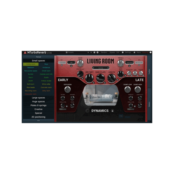 MeldaProduction MTurboReverb 多演算法 Reverb 效果器 Plugin (下載版) - 效果器軟體 Plugin