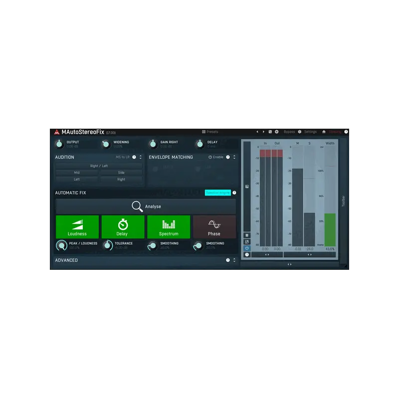 MeldaProduction MAutoStereoFix 自動立體聲修正工具 Plugin (下載版) - 主圖