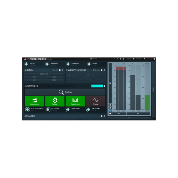 MeldaProduction MAutoStereoFix 自動立體聲修正工具 Plugin (下載版) - 效果器軟體 Plugin