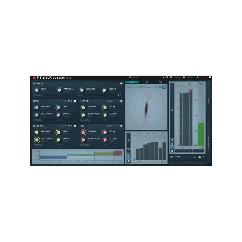 MeldaProduction MStereoProcessor 四頻段立體聲處理器 Plugin (下載版) - 主圖