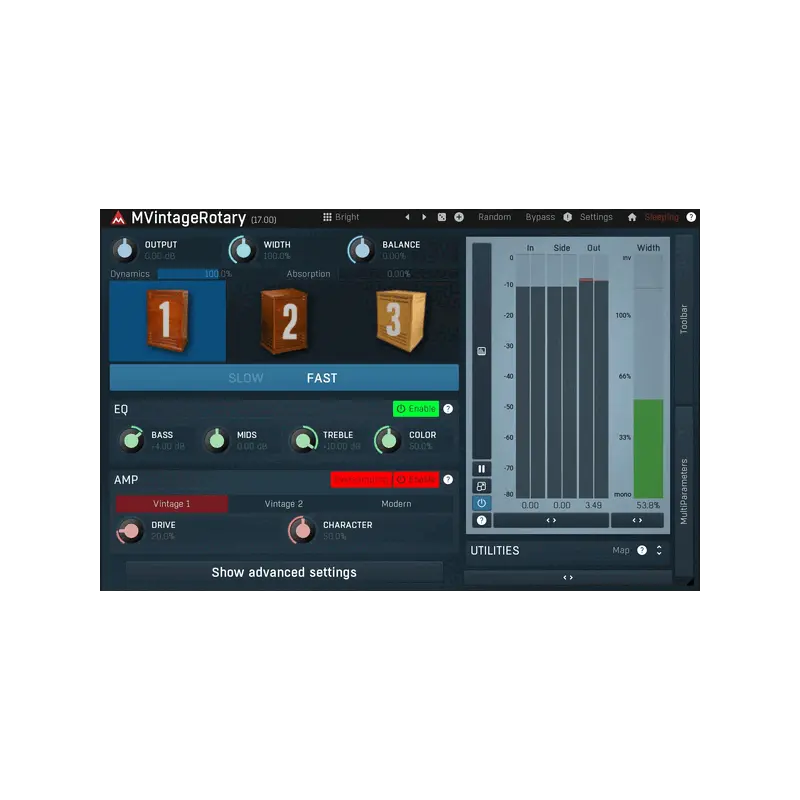 MeldaProduction MVintageRotary 經典旋轉喇叭模擬效果器 Plugin (下載版) - 主圖