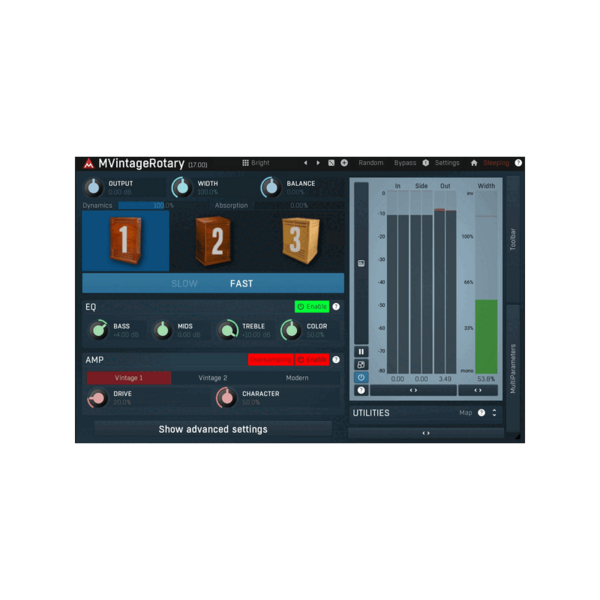MeldaProduction MVintageRotary 經典旋轉喇叭模擬效果器 Plugin (下載版) - 效果器軟體 Plugin