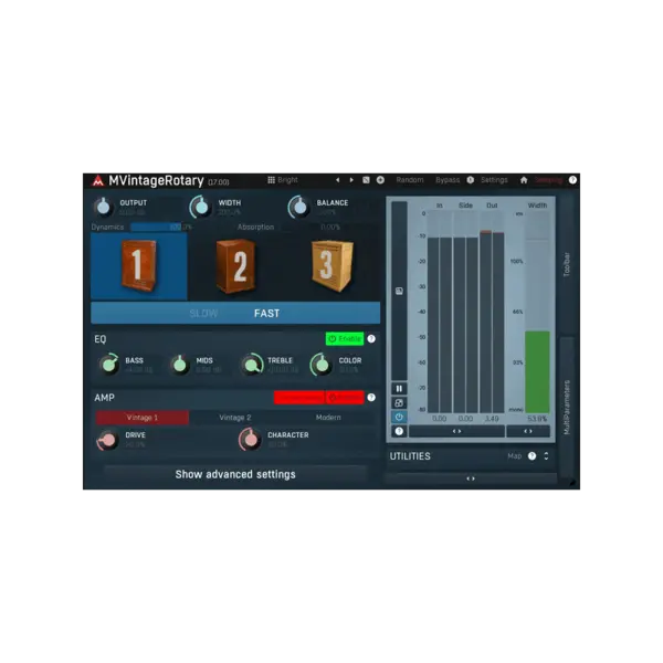 MeldaProduction MVintageRotary 經典旋轉喇叭模擬效果器 Plugin (下載版) - 產品圖片 1
