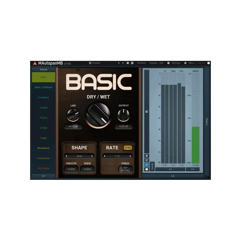 MeldaProduction MAutopanMB 多頻段自動聲像效果器 Plugin (下載版) - 主圖